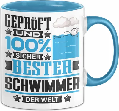 Produktbild von Schwimmer Geschenk Lustiger Spruch für Schwimmer Geschenkidee Bester Schwimmer Der Welt (Blau)