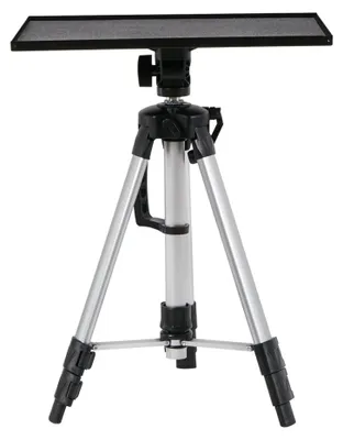 Image de Support de projecteur - Trépied à hauteur réglable - Aluminium - Portable - Étui de transport - Argenté