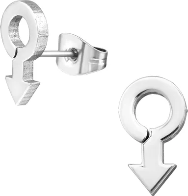 Produktbild von Ohrstecker 316L Chirurgenstahl Symbol Mann