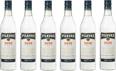 Produktbild von 6x Ouzo Pilavas Nektar (700ml / 38%) - Der milde Ouzo aus Pilavas