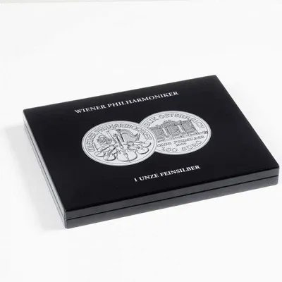 Image de Leuchtturm (350448) Coffret à monnaies pour 20 pièces « Wiener Philharmoniker » d'une once d'argent en capsules noires