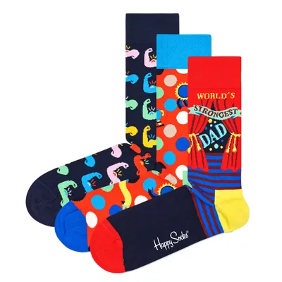 Produktbild von Happy Socks Father Day Gift Set 3-Pack Uni Vatertags-Socken Mehrfarbig, XFAT08-0200