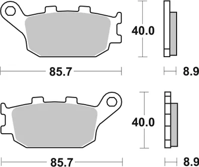 Produktbild von sbs Bremsbeläge Satz für YAMAHA MOTORCYCLES MT 657RQ