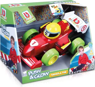 Produktbild von BB Junior - Spielzeugauto - Push & Glow Formula Fun (rot) Auto Kinder Rennwagen