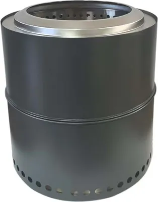 Produktbild von Feuerstelle Feuerschale Edelstahl anthrazit doppelwandig raucharm Höhe 36cm 2741-02