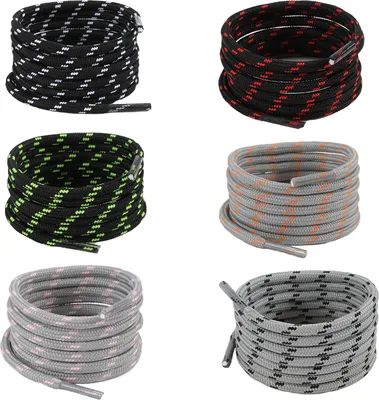 Immagine prodotto di INF 6 paia di lacci per scarpe multicolori per scarponcini da trekking, scarpe da ginnastica e altro ancora 1.6 m