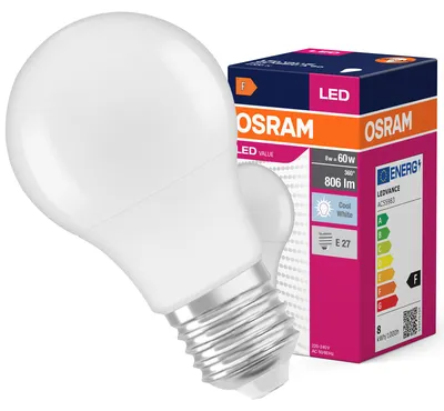 Obrázok produktu pre Žiarovka OSRAM LED | pätica: B22d | studená biela | 4000 K | 6,50 W | náhrada za 60 W ampulku | matná | LED Retrofit CLASSIC A [trieda energetickej účinnosti E]