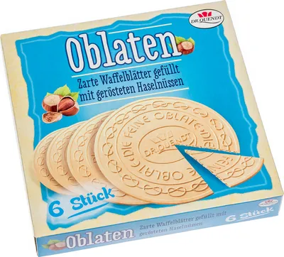 Produktbild von Dr. Quendt - Oblaten mit gerösteten Haselnüssen 6 Stück 150 g