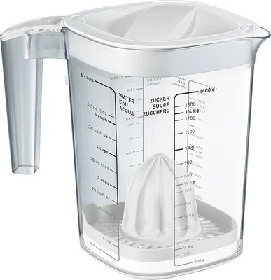 Produktbild von Rotho Messbecher 1,5 l Loft - Meßkanne 19,8 x 12,7 x 17,8 cm - Meßbecher mit Messskala - Messkanne aus Kunststoff - Messbehälter mit Ausgusslippe