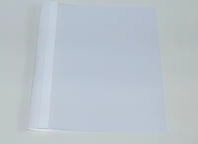 Produktbild von Ösenmappe, Lederstruktur, 14 mm, Farbe weiß, satinierte Folie, VPE= 100 St.