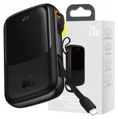 Zdjęcie produktu dla Baseus PPQD060001, 10000 mAh, 20 W, Czarny