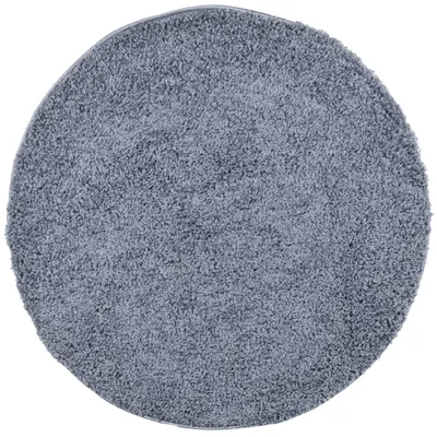 Produktbild von vidaXL Teppich Shaggy Hochflor Modern Blau Ø 100 cm