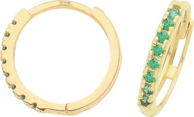 Image de Boucles d'Oreilles Femme Or 375/1000 avec Oxyde de Zirconium - 13mm*2mm; TRS37508