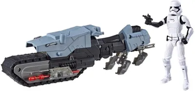 Produktbild von Hasbro Star Wars Galaxy of Adventures First Order Driver and Treadspeeder, Actionfigur zum Sammeln, Film & TV-Serien