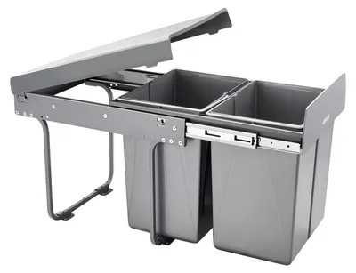 Produktbild von VEVOR ausziehbarer Mülleimer für Küchenschränke (20 L x 2) doppelter Mülleimer u