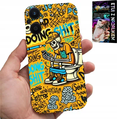 Obrázok produktu pre Etui Do Oppo Reno8 Lite 5G - Doing Shit Kościotrup Na Kiblu Case