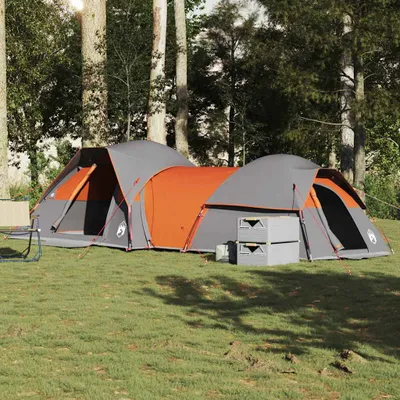 Produktbild von Campingzelt 5 Personen Grau und Orange Wasserdicht, Campingzelte DesignMöbel