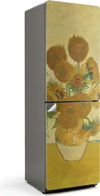 Produktbild von Landschaft Van Gogh – Kühlschrank Aufkleber – Klebefolie Kühlschrank – Kühlschrank Nachbildung – Kühlschrankfolie selbstklebend – Küchen Dekoration – 60x190 cm