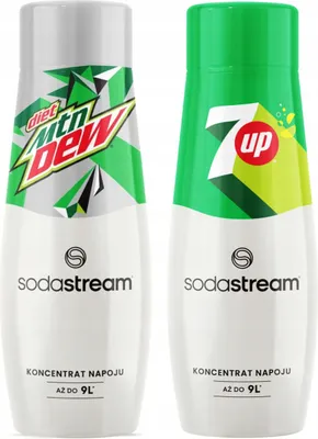 Produktbild von SODASTREAM 7Up + Mountain Dew Diät-Soda-Sirup-Set 2-tlg.