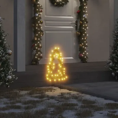 Zdjęcie produktu dla Maison Exclusive - Świąteczne drzewka z podstawką do wbijania w ziemię, 3 sztuki, 50 diod LED, 30 cm