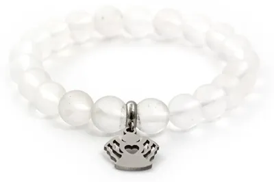Produktbild von Perlenarmband aus mattem Kristall MINK68 / 17
