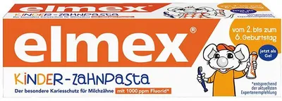 Obrázek produktu pro Elmex dětská zubní pasta od 2 do 6 let s aminfluoridem 50 ml, 3 balení