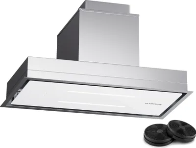 Produktbild von Klarstein Dunstabzugshaube, Abluft-Dunstabzugshaube mit Spülmaschinenfestem Filter aus Aluminium, Leise Abzugshaube Abluft, 436 m³/h Luftstrom, Effiziente Wandhauben mit LEDs & Touch Controls
