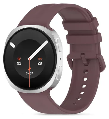 Image de Bracelet en silicone pour montres Samsung Galaxy Watch 9 40 mm / 44 mm / 8 40 mm / 44 mm / 8 Classic 46 mm, modèle Tech-Protect Silicone Evo, couleur violet