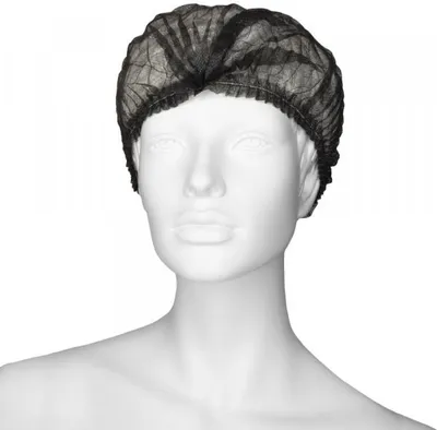 Produktbild von 1000 Klipphauben | Vliesstoff | schwarz | ca. 52cm | Hauben