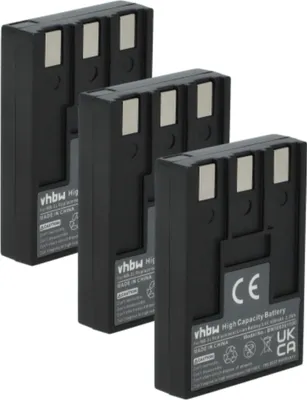 Produktbild von vhbw 3x Akku kompatibel mit Canon PowerShot SD110, SD500, SD10, SD100 Kamera (650 mAh, 3,6 V, Li-Ion)