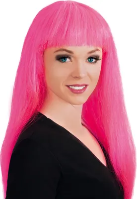 Produktbild von Perücke Lilo Neon Pink ca. 60 cm Länge Halloween Karneval Fasching Party Cosplay