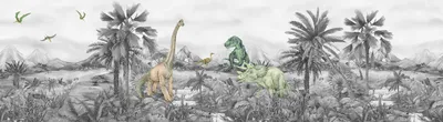 Immagine prodotto di Sanders & Sanders bordo adesivo dinosauri grigio 500 x 13.8 cm