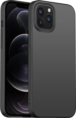 Image de coque pour iPhone 12 / 12 Pro, Coque protectrice en PC mat anti-empreinte digitale pour iPhone 12 / iPhone 12 Pro Noir