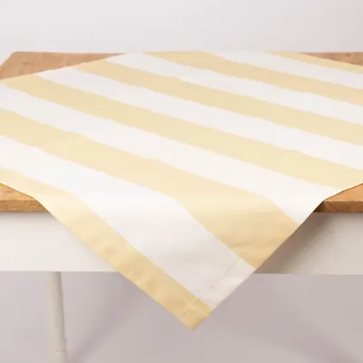 Produktbild von Tischdecke Baumwolle Streifen Vanille Ecru Größe 130x300cm