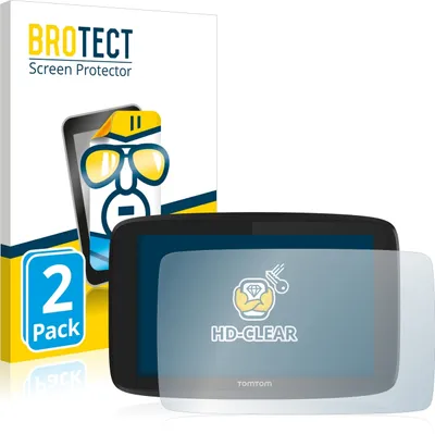 Produktbild von 2x Für TomTom Go Professional 620 Schutzfolie BROTECT Displayschutz Display Schutz Folie Klar Transparent