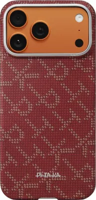 Obrázek produktu pro Pouzdro Pitaka Ultra-Slim Aramida Monogram Magsafe kompatibilní s iPhone 17 Pro Max Zlatá / Červená