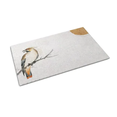 Obrázek produktu pro Rohožka před dveře - Podložka na zachytávání nečistot- Protiskluzová vnitřní venkovní rohožka - 60x40 cm - Pták na větvi