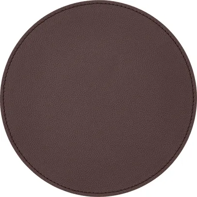Produktbild von Mauspad Rund Echtes Leder Dunkel Braun cm 23x23 - Mousepad Handwerkliche Nähte - Hergestellt in Italien