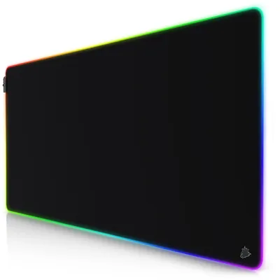 Immagine prodotto di Mousepad da gioco Titanwolf XXXL RGB - 1200 x 600 mm - Mousepad - LED multicolore - 7 colori LED e 4 modalità di effetto - per precisione e velocità - Parte inferiore gommata
