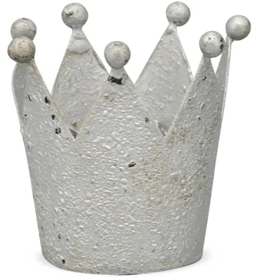 Image de Couronne Présentoir Photophore Couronne décorative argentée Ø 8x8 cm