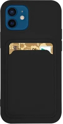 Produktbild von Card Case Silikon Wallet Case mit Kartenfach und Dokumenten für Samsung Galaxy A72 4G schwarz