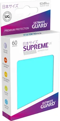 Produktbild von Ultimate Guard Supreme UX Sleeves Japanische Größe Aquamarin 60 Schutzhüllen