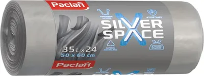 Zdjęcie produktu dla Worki z taśmą 35L 24 szt Paclan Silver Space srebrny