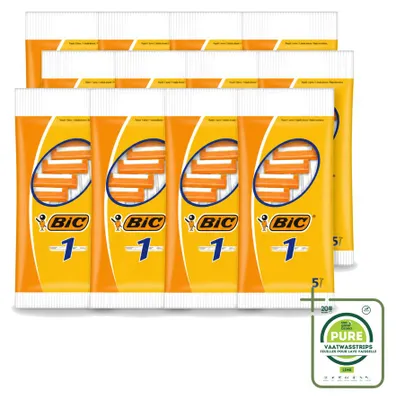 Imagen del producto de 12 afeitadoras desechables BIC 1 con una sola hoja – Paquete grande – 12 unidades