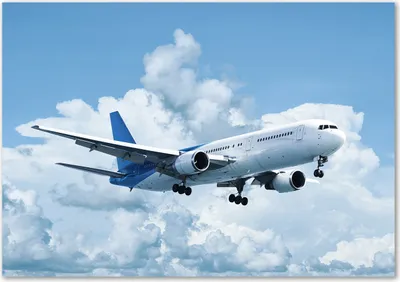 Produktbild von Tulup® Leinwandbild - 100x70 cm - Wandkunst - Drucke auf Leinwand - Leinwanddruck  - Fahrzeuge - Blau - Flugzeug Himmel
