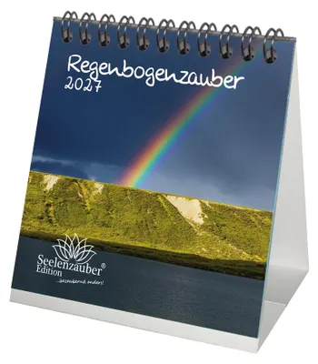 Produktbild von Regenbogenzauber Tischkalender 10x10cm für 2027 Regenbogen Regenbögen Natur - Seelenzauber