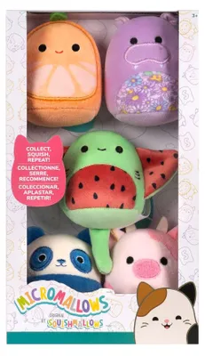Obrázok produktu pre Squishmallows Plyšové hračky Micromallows – Reshma, Scout, Orin, Hanna 5 ks.