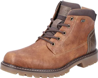 A single brown boot is shown against a white background.