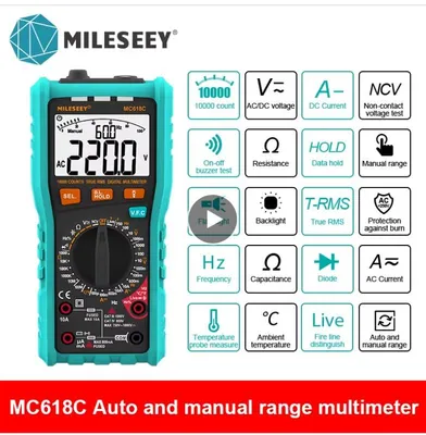 Produktbild von Mileseey Mc618c Multimeter,10000 Telt Ac/Dc Spanningsmeter
