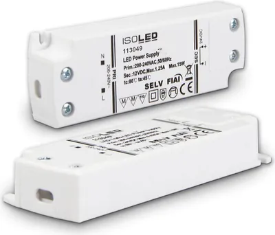 Produktbild von ISOLED LED Trafo 12V/DC, 0-15W, ultraflach, SELV